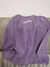 衣典零一（LEDIALYI）2026春秋季女裝新款時(shí)尚洋氣休閑寬松中年圓領(lǐng)衛衣女長(cháng)袖t恤上衣 紫色 L 曬單實(shí)拍圖