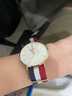 丹尼爾惠靈頓（DanielWellington）dw手表男 經(jīng)典簡約男士手表石英歐美腕表 七夕情人節(jié)禮物送男友 40mm男表-紅白藍尼龍帶/DW003 曬單實拍圖