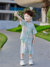 齊齊熊（ciciibear）男童漢服套裝夏裝男寶寶夏季襯衫兩件套節(jié)日薄 水龍吟 110 曬單實(shí)拍圖