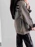 POUM男裝聯(lián)名復古牛仔夾克外套男女春秋2024新款寬松百搭水洗破洞上衣 CRB-2049灰色 XL 曬單實(shí)拍圖