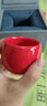 古垚匠人堂陳清宜手工中國紅釉茶杯郎紅品茗功夫主人杯紅色陶瓷茶具/能量杯 曬單實(shí)拍圖