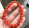 綠儂珠寶 涼山南紅瑪瑙手串櫻桃紅聯(lián)合料單圈手鏈男女款 珠徑約7mm單圈手串 曬單實拍圖