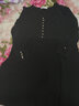 莎妮朵羅女裝打底裙秋裝新品韓版修身顯瘦款V領(lǐng)收腰遮肚子彈力連衣裙16247 黑色 5XL建議180-200斤穿著(zhù) 曬單實(shí)拍圖