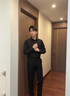 沙馳SATCHI【總裁同款】男士襯衫新款抗皺易打理靈感云壓三潔新科技襯衫男 黑色 41 曬單實拍圖