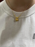 QMXD輕奢復古金愛心項鏈女士仿沙金久不掉色拉絲鏤空鎖骨鏈生日禮物 愛心項鏈 曬單實拍圖