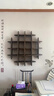 林之語(yǔ)壁掛式博古架實(shí)木中式掛墻茶杯架墻上多寶閣格子架背景展示置物架 重燒桐木多格70x70 曬單實(shí)拍圖
