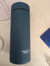 富光紫砂陶瓷內膽泡茶杯便攜不銹鋼外殼水杯子禮品杯刻字印字 墨藍色紫砂內膽350ml 曬單實(shí)拍圖