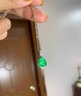 云里緬甸翡翠滿綠帝王綠鑲嵌帶鉆冰種陽(yáng)綠翡翠葫蘆吊墜銀玉墜處理 葫蘆吊墜 曬單實(shí)拍圖