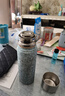 JRINKTEEA日本品牌純鈦保溫杯茶水分離鈦水杯車載男士燜泡茶杯戶外禮品杯 升級(jí)款隕花藍(lán)+杯套500ml無噴漆 曬單實(shí)拍圖