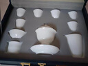 楓嵐情（FENGLANQ）冰種羊脂玉瓷茶具套裝家用白瓷蓋碗茶杯整套功夫茶具禮盒裝送禮  冰種玉瓷-花神杯套裝 曬單實(shí)拍圖