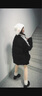 DXOT2025美式hiphop拼接加厚棉衣女秋冬寬松oversize百搭立領(lǐng)棉服ins 黑色 M 建議95-110斤 曬單實(shí)拍圖