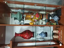 景德鎮(zhèn)市水晶釉花開(kāi)富貴花瓶陶瓷擺件陶瓷收藏品陶瓷工藝品 紅色反光牡丹玉壺春 曬單實(shí)拍圖