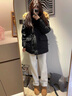 棉致白灰加絨加厚羊羔絨運動褲子女秋冬季寬松高腰直筒休閑褲衛(wèi)褲棉褲 白灰色【020加絨高品質(zhì)38.5】 L 105-120斤 曬單實拍圖
