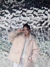 衣圖雅 冬季棉服女學(xué)生2022新款棉襖衣服女百搭加厚連帽外套秋冬款女韓版寬松棉衣潮 米白色 均碼 曬單實(shí)拍圖