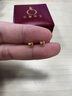 牧笛黃金耳釘女士999足金愛心光面耳飾情人禮物送女友老婆生日紀念 足金愛心耳釘 金重約0.62g 曬單實拍圖