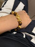 中國黃金（CHINA GOLD）黃金手鏈黃虎眼貔貅足金男女款手串情人節生日情人節禮物送女朋友 14mm黃虎眼【榮華富貴】約8.9g 曬單實(shí)拍圖