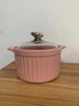 山背瓷業(yè)（SHANBEI CERAMICS）煲湯鍋砂鍋 陶瓷燉湯鍋燃氣灶沙砂鍋煲 日歐風(fēng)格 家用 4升-歐式-燃氣明火款-(粉)【建議4-6人使用】 曬單實(shí)拍圖