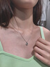 鑫萬福 靈動系列PT鉑金鉆石吊墜女時尚群鑲顯鉆項墜氣質(zhì)鎖骨項鏈送禮物 【現(xiàn)貨】共8分吊墜 (配銀鏈） 曬單實拍圖
