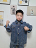 馬克華菲童裝男童套裝秋裝兒童牛仔外套春秋款2025新款男孩秋季帥氣中大童 藍K01+藍K01 110 曬單實(shí)拍圖
