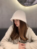 紀奈落帽子冬季女漁夫帽兔毛混紡百搭毛絨遮臉顯臉小韓版秋冬保暖大頭圍 【白色】保暖兔毛帽 【毛絨保暖 柔軟舒適】 曬單實拍圖