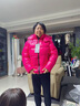 波司登（BOSIDENG）泡芙羽絨服鵝絨男女同款情侶短款脫卸帽新國標90絨寬松保暖厚外套 多巴胺玫紅1643 M 165/88A 曬單實(shí)拍圖