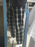 SLAMBLE春季新款黑白格子直筒衛(wèi)褲男女潮流寬松百搭休閑運(yùn)動(dòng)長褲 黑白格子 XL 曬單實(shí)拍圖