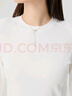 深呼吸DEEP BREATH女裝造型下擺墊肩長(cháng)袖T恤女A301683 白 XL (5碼) 曬單實(shí)拍圖