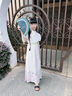 IVY HOUSE常春藤兒童裝女童2024年夏季新款  新中式旗袍領(lǐng)馬面裙套裝親子裝 白色套裝 140 曬單實(shí)拍圖