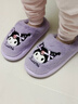 Hello Kitty兒童棉拖鞋冬季加絨保暖女孩室內防滑居家鞋親子25039紫色38-39 曬單實(shí)拍圖
