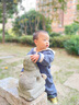 乖奇熊【麥穗棉】嬰幼兒針織連體衣秋冬季保暖寶寶連帽哈衣爬服可愛(ài)毛衣 藏藍(lán) 100cm 曬單實(shí)拍圖