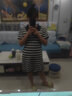 琦蝶爾針織連衣裙女夏裝新款小個(gè)子學(xué)生夏季polo領(lǐng)遮肚子顯瘦裙子夏天氣質(zhì)中長(zhǎng)款a字裙條紋韓版少女短裙 圖片色 L碼 （建議100-115斤） 曬單實(shí)拍圖