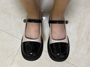 多菲尼森JK小皮鞋女士瑪麗珍女鞋單鞋夏季配裙子百搭圓頭低跟厚底學(xué)生鞋 JK小皮鞋【米白色-36】 曬單實拍圖