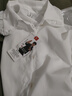啄木鳥(niǎo)白色襯衫女春秋2025新款翻領(lǐng)小眾設計感襯衣寬松通勤百搭雪紡上衣 白色 M 曬單實(shí)拍圖