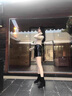 珂卡芙（KEKAFU）加絨加厚短靴女春季新款保暖棉靴女粗跟靴子女短筒女靴切爾西靴女 黑色 加絨 跟高5CM 38 曬單實拍圖
