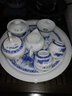 蘇氏陶瓷薄胎國潮青花功夫茶具茶盤套裝儲(chǔ)水陶瓷托盤三才蓋碗泡茶壺禮盒裝 曬單實(shí)拍圖