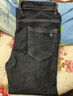 袋鼠優(yōu)質(zhì)棉牛仔褲男厚款秋冬直筒彈力加絨褲子柔軟修身舒適男士長(cháng)褲 黑灰加絨A07 32（2尺5） 曬單實(shí)拍圖