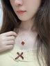 紀(jì)梵哲奢侈品四葉草項鏈女生吊墜手鏈七夕情人節(jié)生日禮物送女朋友老婆 四葉草紅瑪瑙項鏈 精美禮盒裝 曬單實拍圖