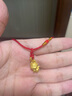 中國黃金（CHINA GOLD）黃金吊墜女十二生肖吊墜3D硬金情侶足金掛墜送女友送老婆生日禮物 勤奮牛 約1.1g 曬單實(shí)拍圖