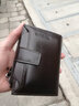生日禮物送男友老公曼邦2020新款男士錢(qián)包真皮短款豎款駕照豎款頭層牛皮多功能卡包夾 MBQ3830BF平紋啡色-防盜刷 曬單實(shí)拍圖