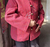 俞兆林（YUZHAOLIN）中老年女裝春秋外套女媽媽裝秋裝婚宴老太太唐裝毛呢老年人衣服 Flv1478450jjji 紅色(春秋款) XL （85-100斤） 曬單實(shí)拍圖