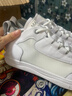 狄德拉頭層牛皮小白鞋女2026春夏百搭平底透氣單鞋休閑運動(dòng)軟底高幫板鞋 白灰網(wǎng)面+橡膠大底 38 (240mm) 標準碼 曬單實(shí)拍圖