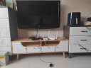 舒歌电视柜实木落地茶几组合 简约小户型客厅抽屉电视机组合柜 1.2米 白色 电视柜 实拍图