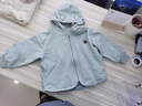 G.duck春秋季兒童連帽外套男女寶寶韓版休閑衛衣嬰兒純棉百搭拉鏈開(kāi)衫 淺藍色 小刺猬外套 90cm 曬單實(shí)拍圖