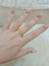 百世其昌999足金小兔子黃金戒指女可調(diào)節(jié)戒子本命年生肖兔素圈可愛兔 兔子戒指 約2.8g多退少補(bǔ) 曬單實(shí)拍圖