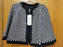 PORTS寶姿 秋季新品女裝箱型小香風(fēng)短款外套SB9J006BFK005 黑白格子 XS (2) 曬單實(shí)拍圖