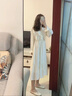 妙奕嘉純欲裙子長袖連衣裙女海邊沙灘裙度假長裙秋季仙氣小個子氣質(zhì)高級 法式復(fù)古仙氣荷葉邊杏色長裙 M 【建議95-105斤】 曬單實拍圖