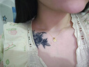 中國(guó)黃金（CHINA GOLD）愛(ài)心黃金項(xiàng)鏈女足金吊墜七夕情人節(jié)禮物送女友老婆生日實(shí)用浪漫 足金鱗片愛(ài)心吊墜+足金鏈-京速達(dá) 曬單實(shí)拍圖