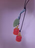 順之謎事事如意創(chuàng  )意飾品琉璃柿子掛繩復古中國風(fēng)柿葉有成掛件吊墜飾品 好事成雙（紅色柿子） 曬單實(shí)拍圖