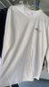 阿諾頓重磅新疆純棉長(cháng)袖t恤男裝純色松緊螺紋春秋季打底衫圓領(lǐng)衛衣男 【松緊袖口】白色 M 建議100-120斤 曬單實(shí)拍圖