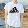 阿迪達(dá)斯 （adidas）T恤男 2025夏季新款運(yùn)動(dòng)透氣上衣純棉舒適休閑時(shí)尚圓領(lǐng)短袖男 粉藍(lán)/純棉透氣/三葉草 2XL 曬單實(shí)拍圖